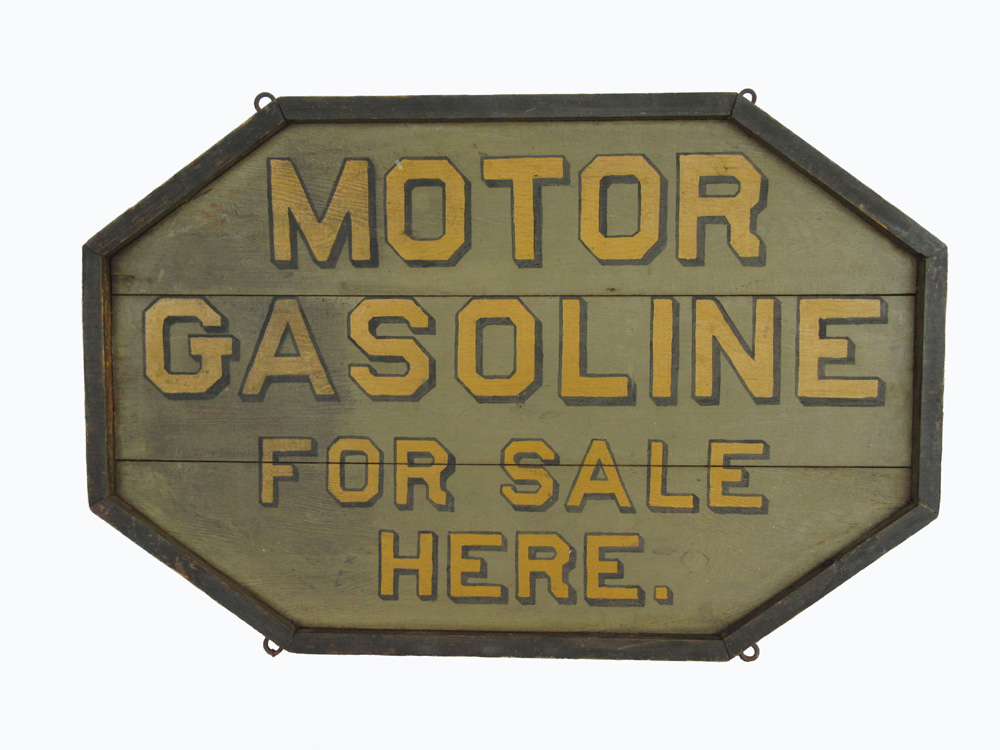 Antique Dealers Association of America Motor Gasoline For Sale Here Sign